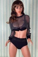 Lovedoll-Jacky4 Anpassung Sexpuppe Jacky mit brünetten Haaren und großen D-Körbchen-Brüsten 65