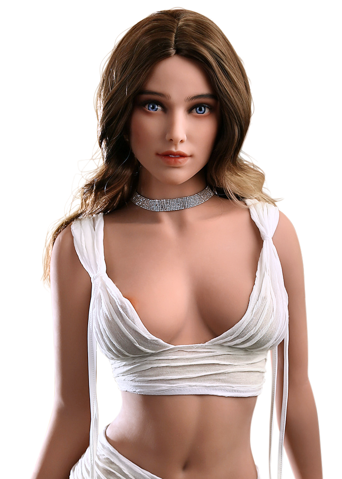 Firedoll Lisa-Marie | 166 cm Realistische TPE Sexpuppe Firedoll Lisa-Marie 166 cm mit dunkelbraunen Haaren, klarblauen Augen und weiblichen Kurven, lebensechte Puppe mit weicher Haut und elegantem Look.