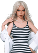 DutchDoll Hannah | 161 cm Realistische TPE Sexpuppe DutchDoll Hannah 161 cm mit blondem Haar, hellblauen Augen, Gel-Brüsten und weiblicher Figur, lebensechte Puppe mit weicher Haut.