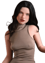 Realistische TPE Sexpuppe DutchDoll Sabrina 165 cm mit schlanker Figur, Gel-Brüsten und natürlichen Proportionen, lebensechte Puppe mit weicher Haut und elegantem Look.