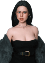 Realistische Sexpuppe Naomi 160 cm in natürlicher Pose, lebensechte Silikon-Sexpuppe mit detailliertem Gesicht und erwachsenen Proportionen für ein individuelles Erlebnis.